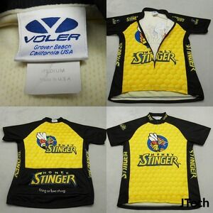 Voler Honey Stinger‎ Cycling Jersey Men Medium Yellow Black Vintage USA Made